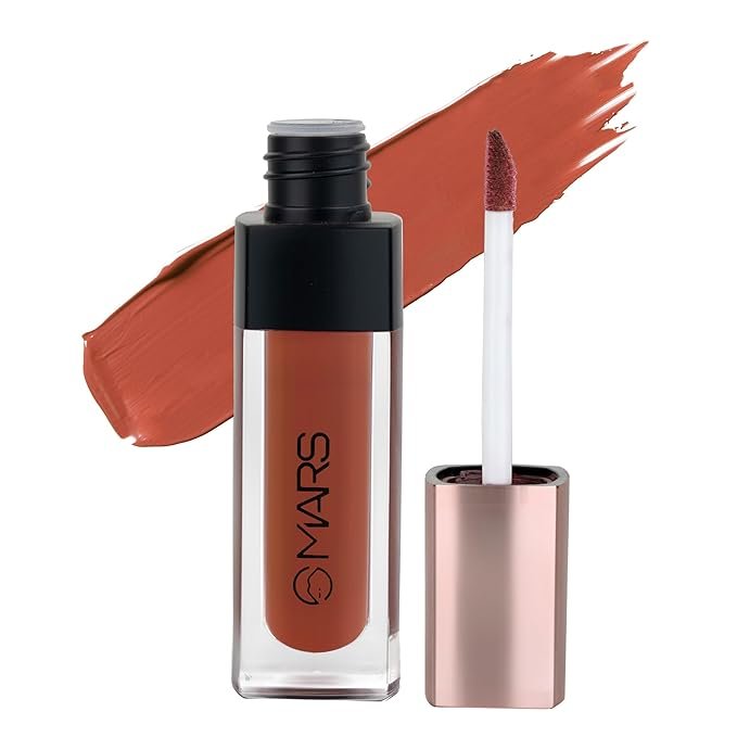 MARS Popstar Non-Drying Liquid Mousse Lipstick for Women with Matte Finish | Lightweight and Non-Sticky Formula | Up to 12 Hour Long Lasting | Transferproof & Waterproof (6.0ml) (03-Chorus Girl)