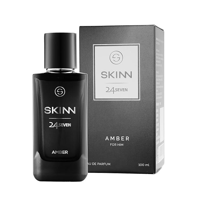 Skinn By Titan | 24Seven Amber Perfume – 100 Ml | Perfume For Man | Gift for Men | Premium Fragrance | Grooming Essentials | Long Lasting Smell for Men | Eau De Parfum