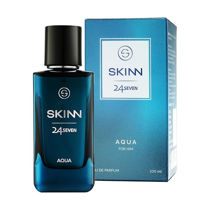 Skinn By Titan | 24Seven Aqua Perfume – 100 Ml | Perfume For Man | Gift for Men | Premium Fragrance | Grooming Essentials | Long Lasting Smell for Men | Eau De Parfum