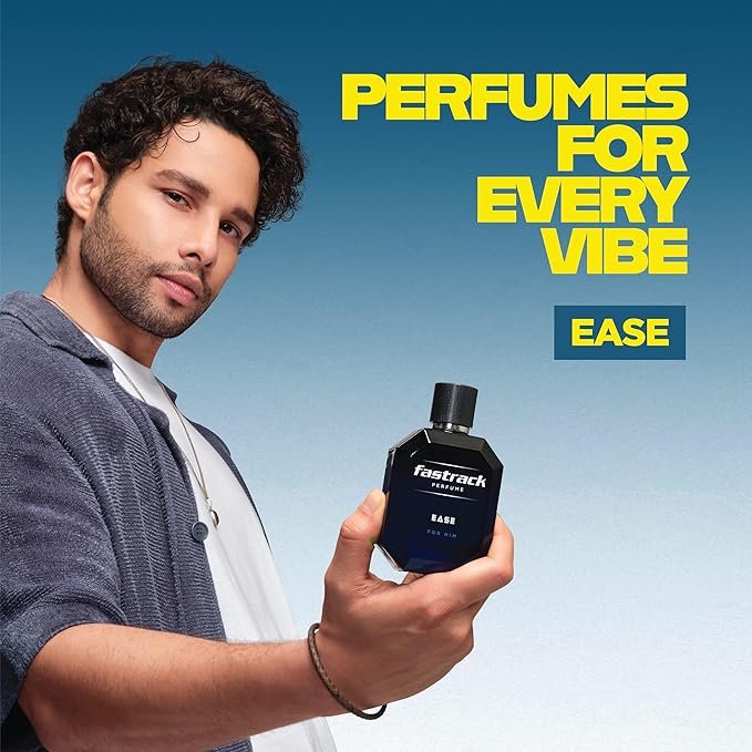 Fastrack Perfume Ease | Perfume for Men |100 ml EDP | Long lasting Smell | Aqua perfume for men | Crafted by European experts| Best Gift for Men