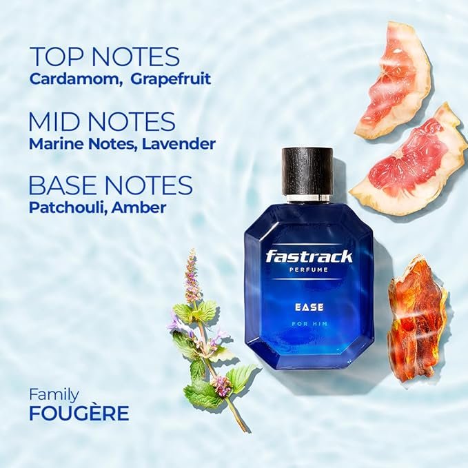 Fastrack Perfume Ease | Perfume for Men |100 ml EDP | Long lasting Smell | Aqua perfume for men | Crafted by European experts| Best Gift for Men - Image 3