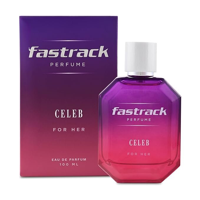 Fastrack Perfume Celeb | Scent for Women | 100ml EDP | Long lasting perfume | Notes of Pink Pepper, Praline & White musk |Crafted in France | Best gift for women