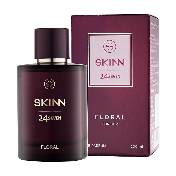Skinn By Titan | 24Seven Floral Perfume – 100 Ml | Perfume For Woman | Gift for Women | Premium Fragrance | Grooming Essentials | Long Lasting Smell for Women | Eau De Parfum