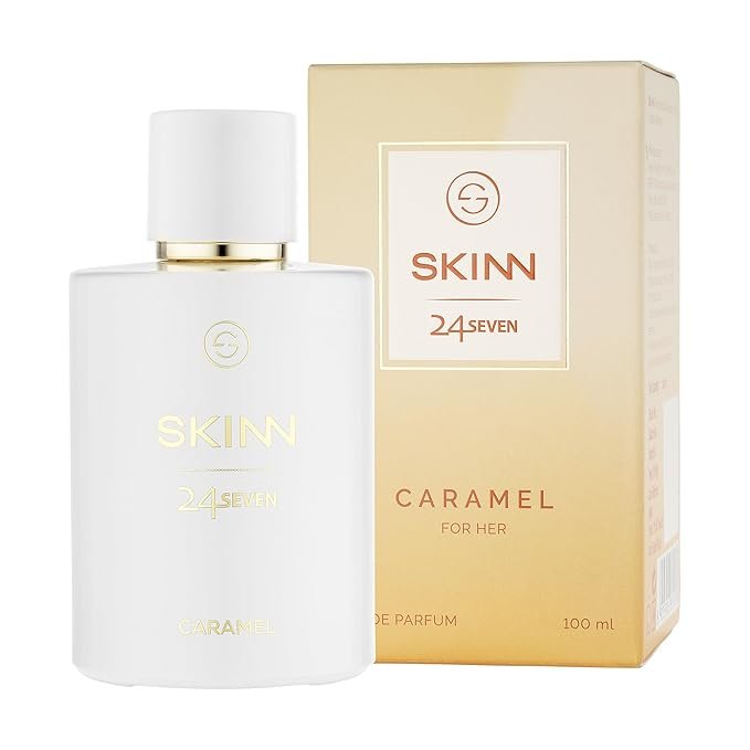 Skinn By Titan | 24Seven Caramel Perfume – 100 Ml | Perfume For Woman | Gift for Women | Premium Fragrance | Grooming Essentials | Long Lasting Smell for Women | Eau De Parfum