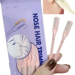2 Pcs Manual Nose Trimmer for Man Women Rotating Nasal Razor Double Head Non Electrical Nose Hair Remover Wax Nose Hair Trimmer Rotating Nasal Hair Razor Cutter for Women & Men
