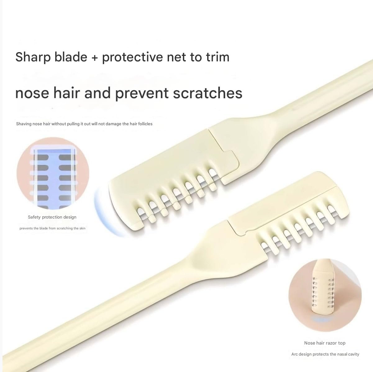 2 Pcs Manual Nose Trimmer for Man Women Rotating Nasal Razor Double Head Non Electrical Nose Hair Remover Wax Nose Hair Trimmer Rotating Nasal Hair Razor Cutter for Women & Men - Image 5