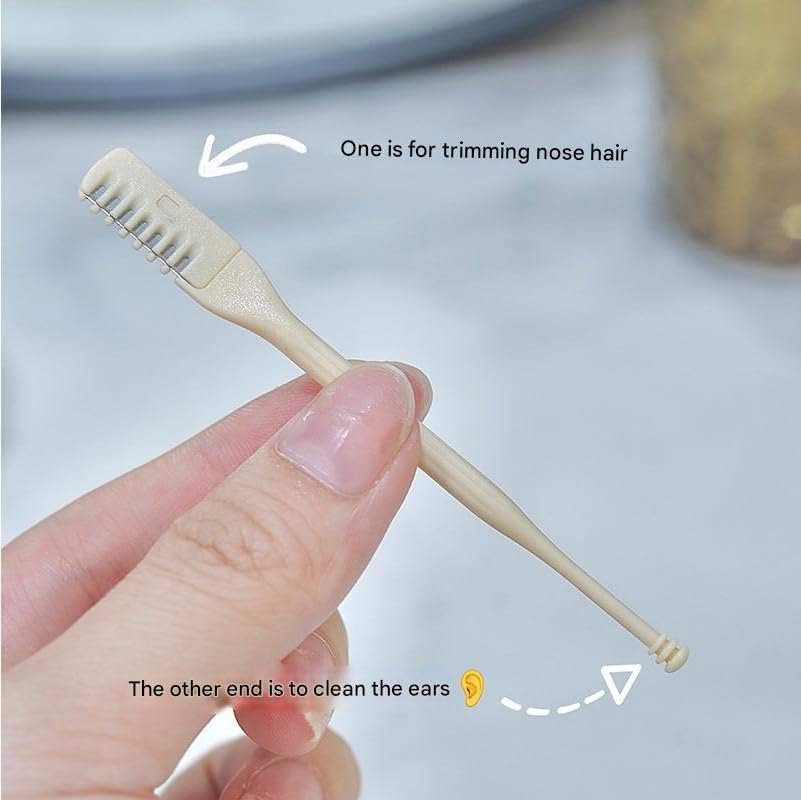 2 Pcs Manual Nose Trimmer for Man Women Rotating Nasal Razor Double Head Non Electrical Nose Hair Remover Wax Nose Hair Trimmer Rotating Nasal Hair Razor Cutter for Women & Men - Image 7