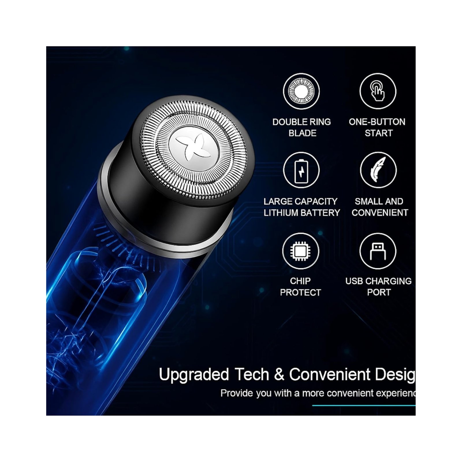 Mini Electric Shaver with USB Rechargeable Battery | Waterproof Facial Hair Remover and Beard Grooming Razor for Men and Women - Image 7