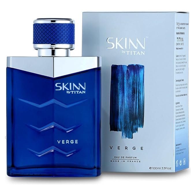 Skinn By Titan | Verge Perfume – 100 Ml | Perfume For Man | Gift for Men | Premium Fragrance | Grooming Essentials | Long Lasting Smell for Men |Fresh, Woody, Spicy | Eau De Parfum