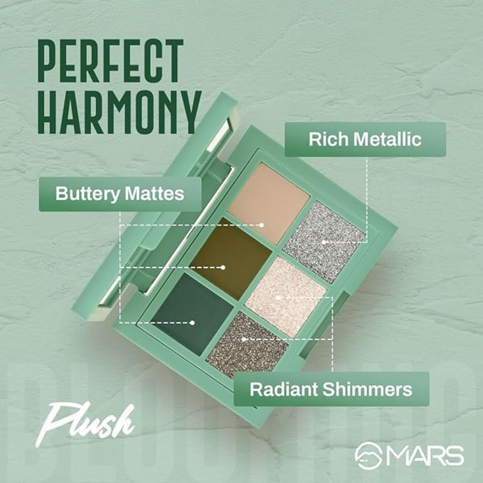 Blooming Matte & Shimmer Eyeshadow Palette (4.8gm) (01-Plush) | Highly Pigmented | Blendable | Perfect for Any Occasion | Multicolor | All Skin Type | Travel Friendly-MR