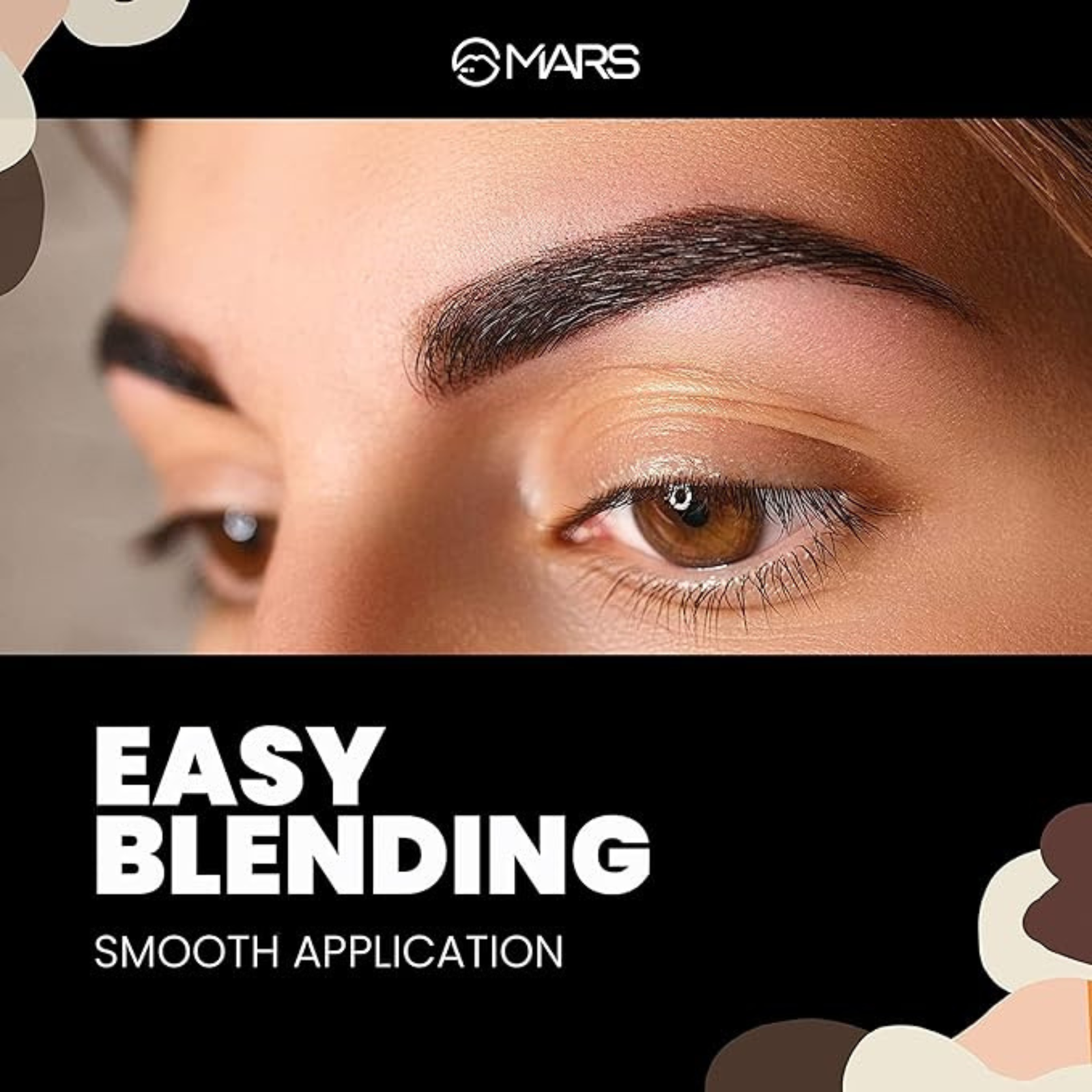 MARS 4 in 1 Eyebrow Powder Cake with Angled Eyebrow Brush and Spoolie | Long Lasting & Waterproof | (8g) - Image 2