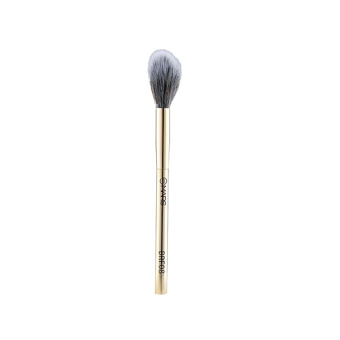 MARS Artist’s Arsenal Professional Small Powder Brush | Feather Soft Bristle | Best for Hard to Reach Area | Precise Synthetic Bristles | Luxe Design Makeup Brush (Golden)