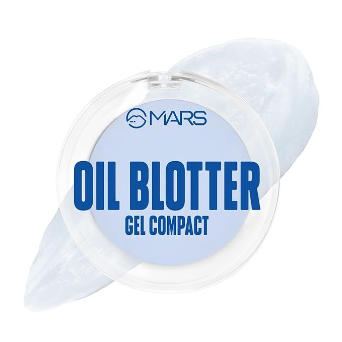 MARS Oil Blotter Gel Compact for Poreless Effect (5gm) with Applicator | Oil Control | Mattifying Formula | Long-Lasting | Shine Free Matte Finish | Flawless Skin