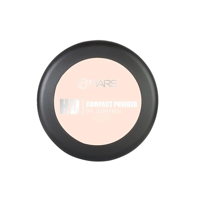 HD Compact Powder, Oil Control, Mattifying, with Attached Mirror, Cruelty Free, Vegetarian, 6 Shades (ICING – 01)
