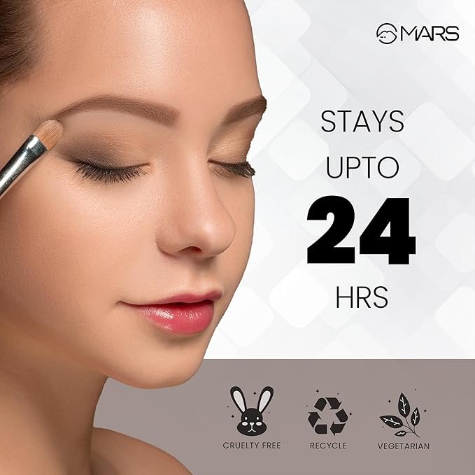 MARS 2-In-1 Hue Gel Eyeliner | Waterproof & Smudgeproof Formula | Stay Upto 24 Hours | Comes With 2 Brush Set (6.0 Gm) (Black & Blue) - Image 3