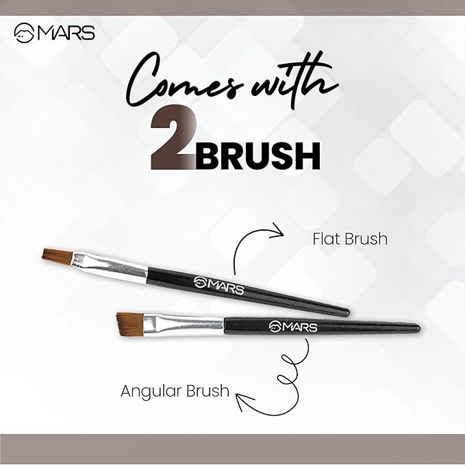 MARS 2-In-1 Hue Gel Eyeliner | Waterproof & Smudgeproof Formula | Stay Upto 24 Hours | Comes With 2 Brush Set (6.0 Gm) (Black & Blue) - Image 4