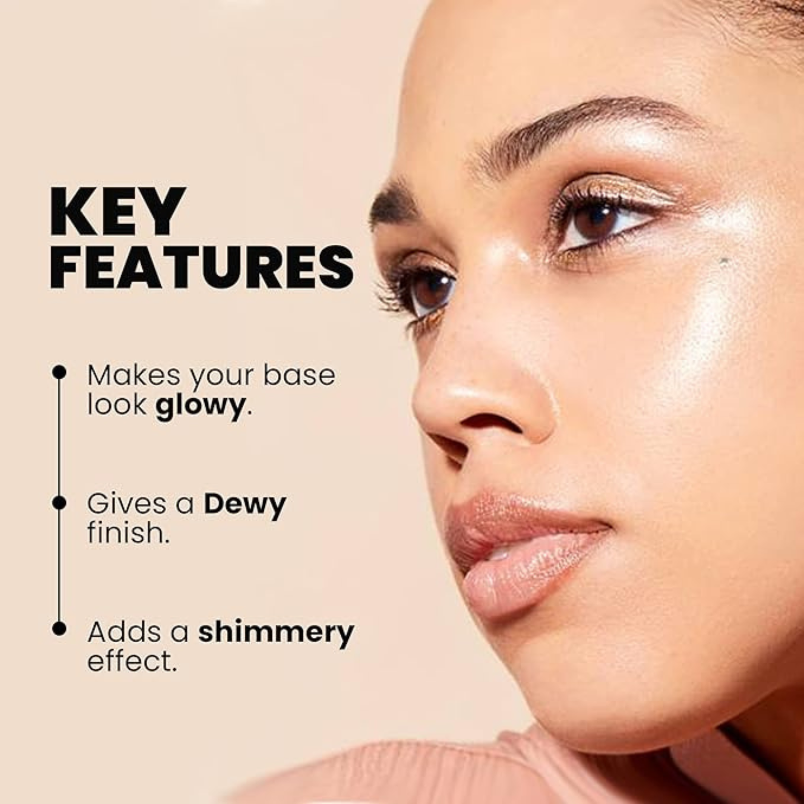 MARS Illuminati Base Strobe Cream Dewy Primer with Highlighter | Glowy Dewy Primer for Face Makeup | Natural Finish (45ml) (GOLD)