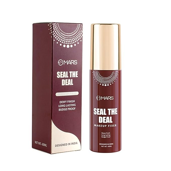 Ars Seal The Deal Makeup Fixer Spray For Women Waterproof Long Lasting All Skin Type Mf01 60Ml (Pack Of 1) | Goodness of Hyaluronic Acid & Vtamin C| Stays Upto 8 Hrs | | Budge Proof | Natural Finish.