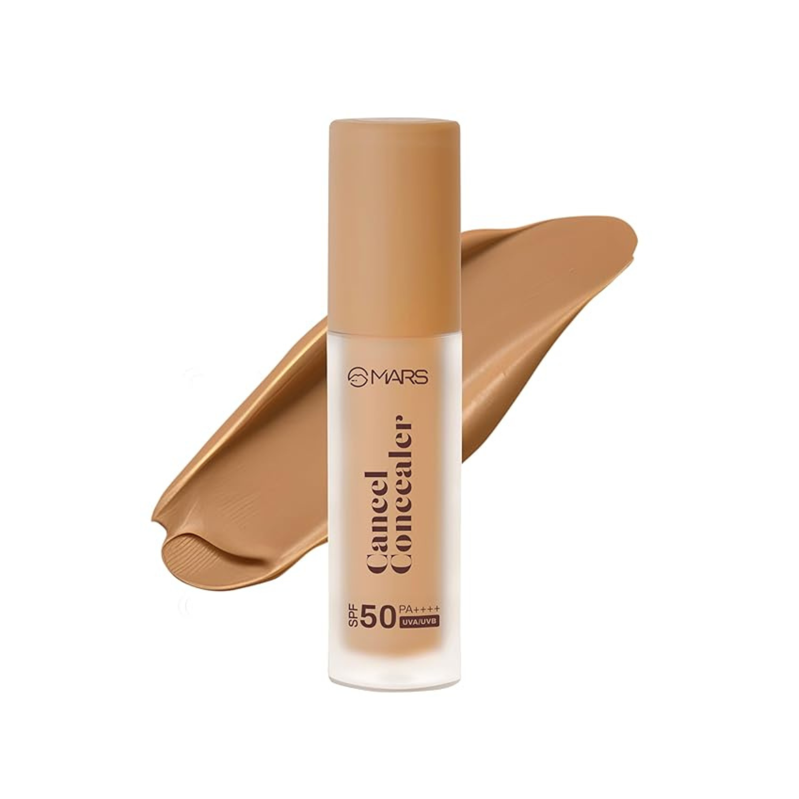 MARS Cancel Liquid Concealer for Face Makeup with Radiant Natural Finish | 07-Caramel Charm | 6.0 ml | Lightweight | Medium to High Coverage | Long-Lasting & Multi-Purpose | Crease Resistant