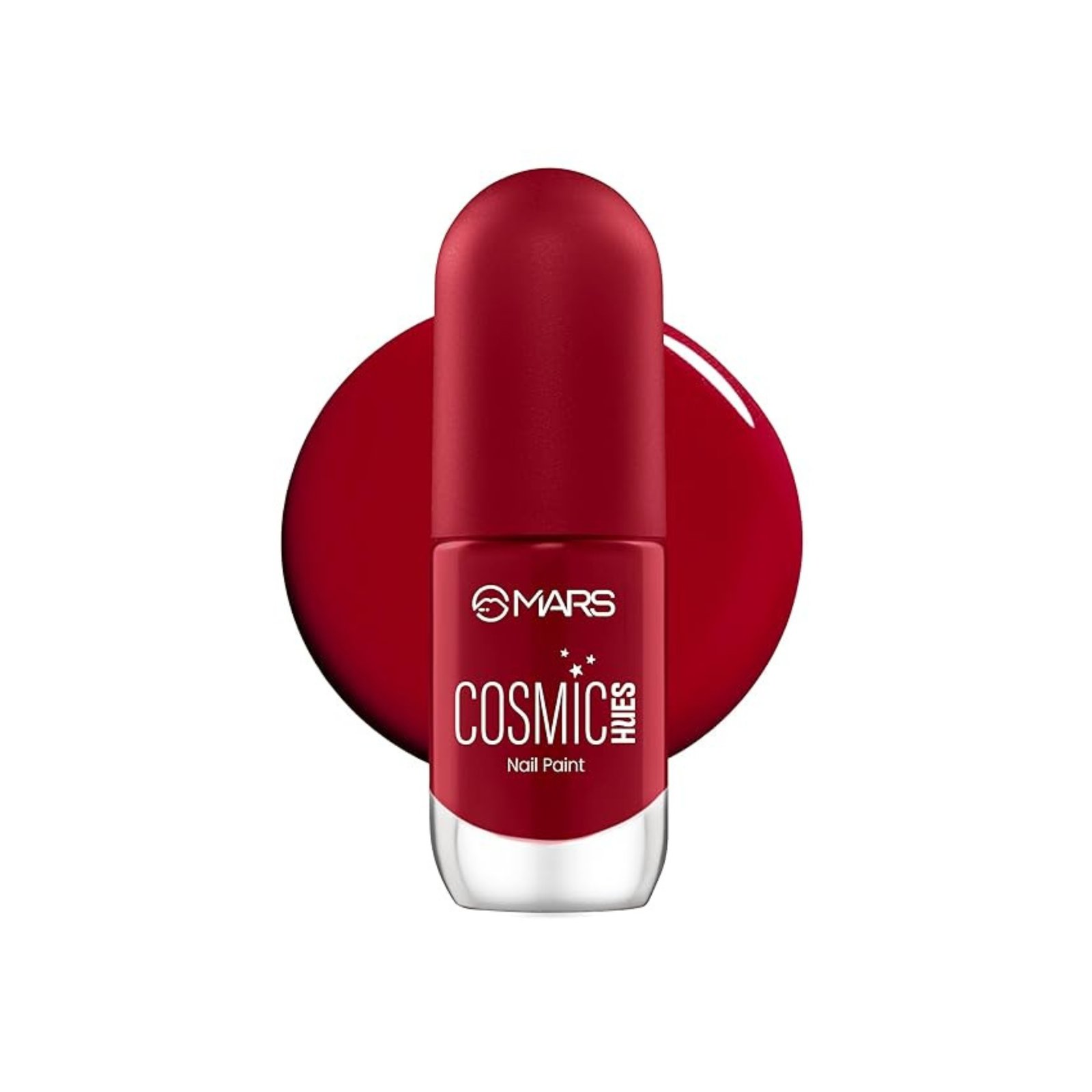 MARS Cosmic Hues Nail Paint (10.0 ml) (COSMIC RED) | Intense Color | Ultra-Glossy Shine | Long-Lasting & Chip-Resistant | Non-Sticky | Quick-Drying Formula