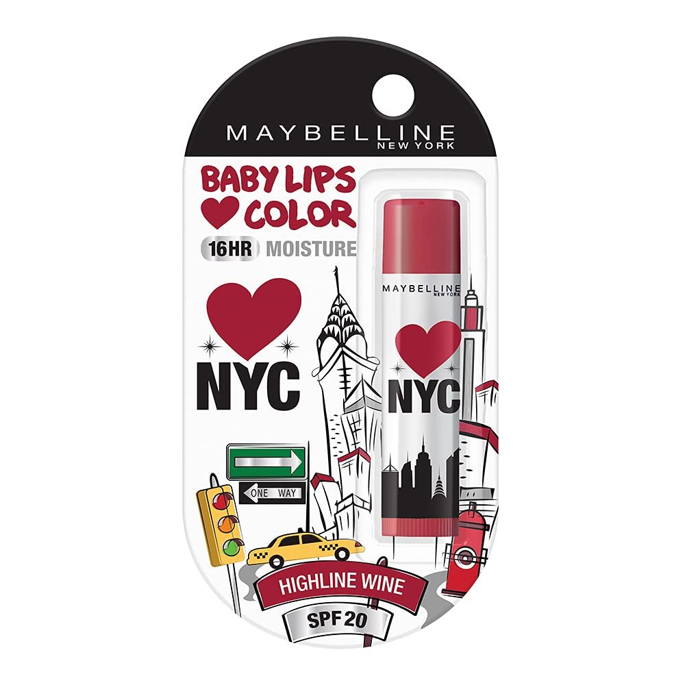 Maybelline New York Baby Lips Loves NYC Lip Balm, Highline Wine & Manhattan Mauve (Pack of 2) 4g+4g