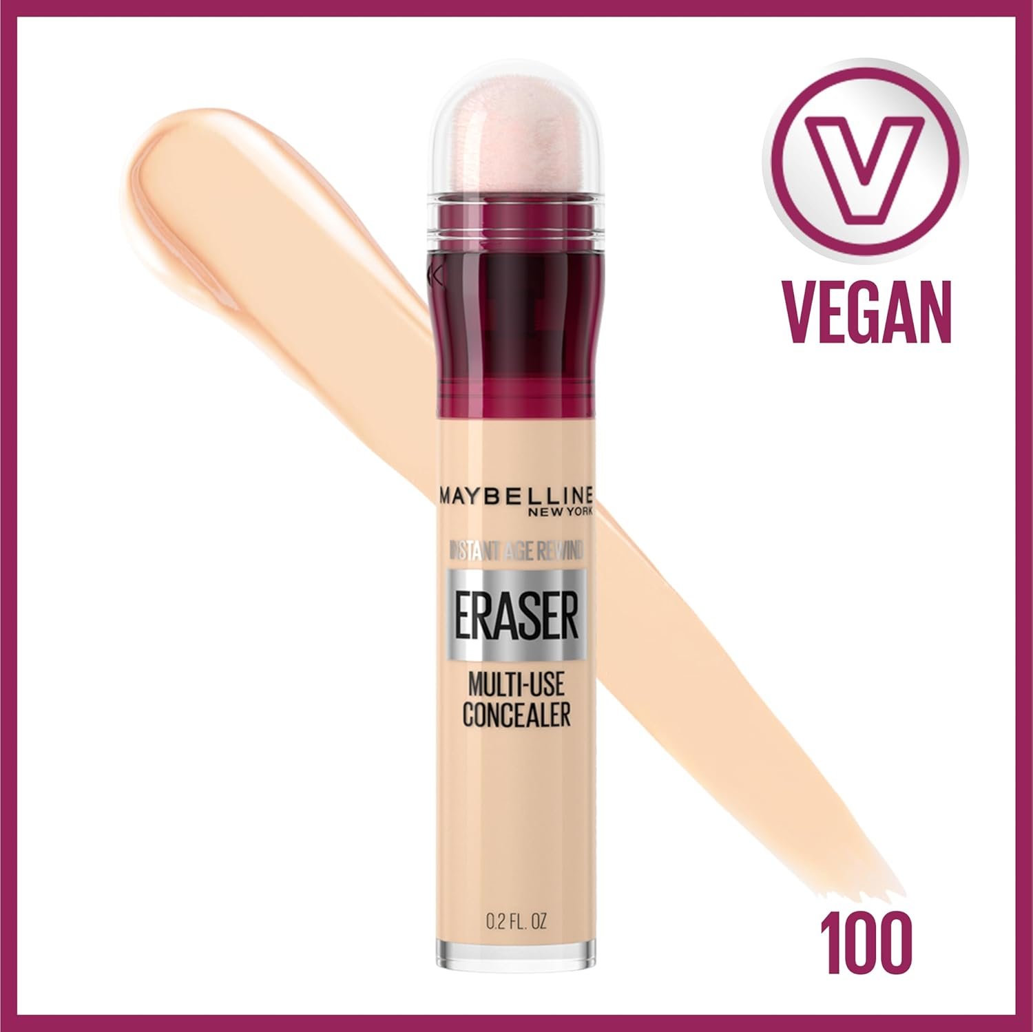 Maybelline New York Instant Age Rewind Eraser Stick Dark Circles Treatment Multi-Use Concealer, Ivory, 0.2 Fl Oz (Pack Of 1) Radiant & Sheer Finish