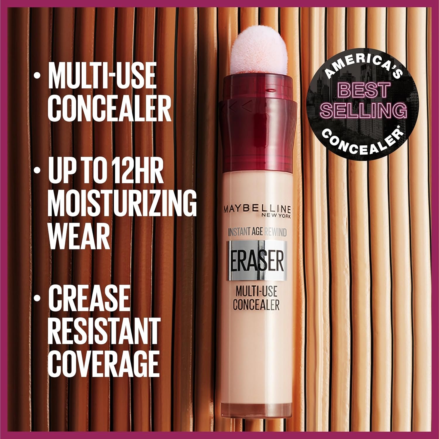 Maybelline New York Instant Age Rewind Eraser Stick Dark Circles Treatment Multi-Use Concealer, Ivory, 0.2 Fl Oz (Pack Of 1) Radiant & Sheer Finish - Image 3