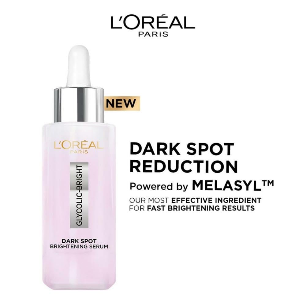 L’Oreal Paris Glycolic Bright 8% [Melasyl + Niacinamide] Face Serum for Brightening Dark Spots 15ml