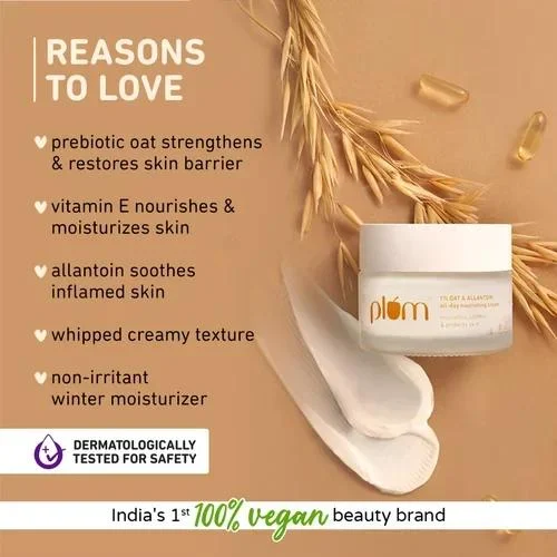 Plum 1% Oat & Allantoin All-Day Nourishing Cream with Vitamin E & B5 – 50 g