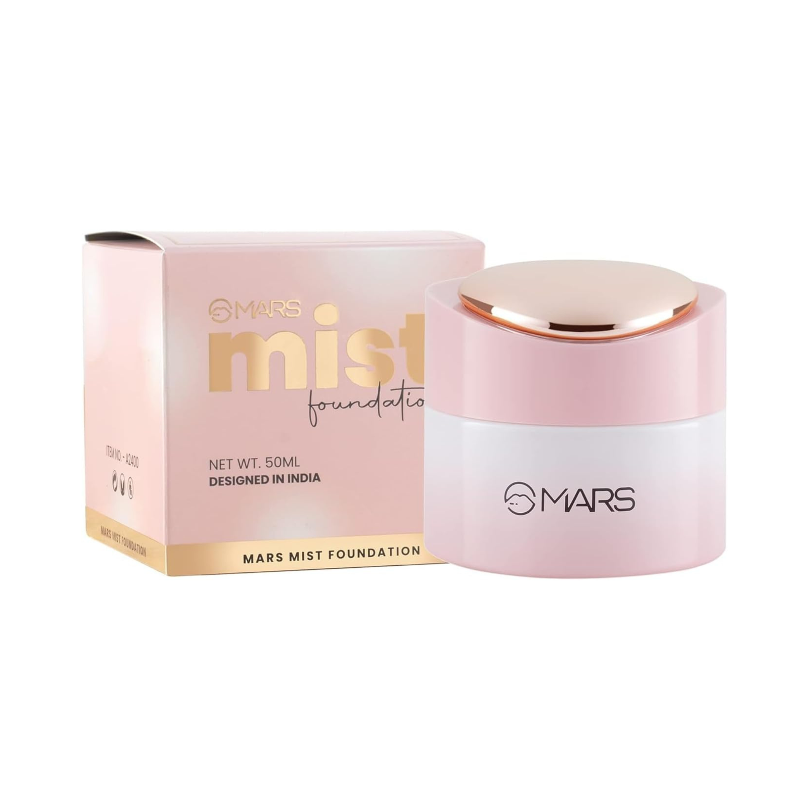MARS Mist Foundation 50ML, Natural Coverage, For Daily Use, Available In A Variety Of Undertones, Matte Finish, Moisturizing, Lightweight Foundation, Shade-02 - Image 3