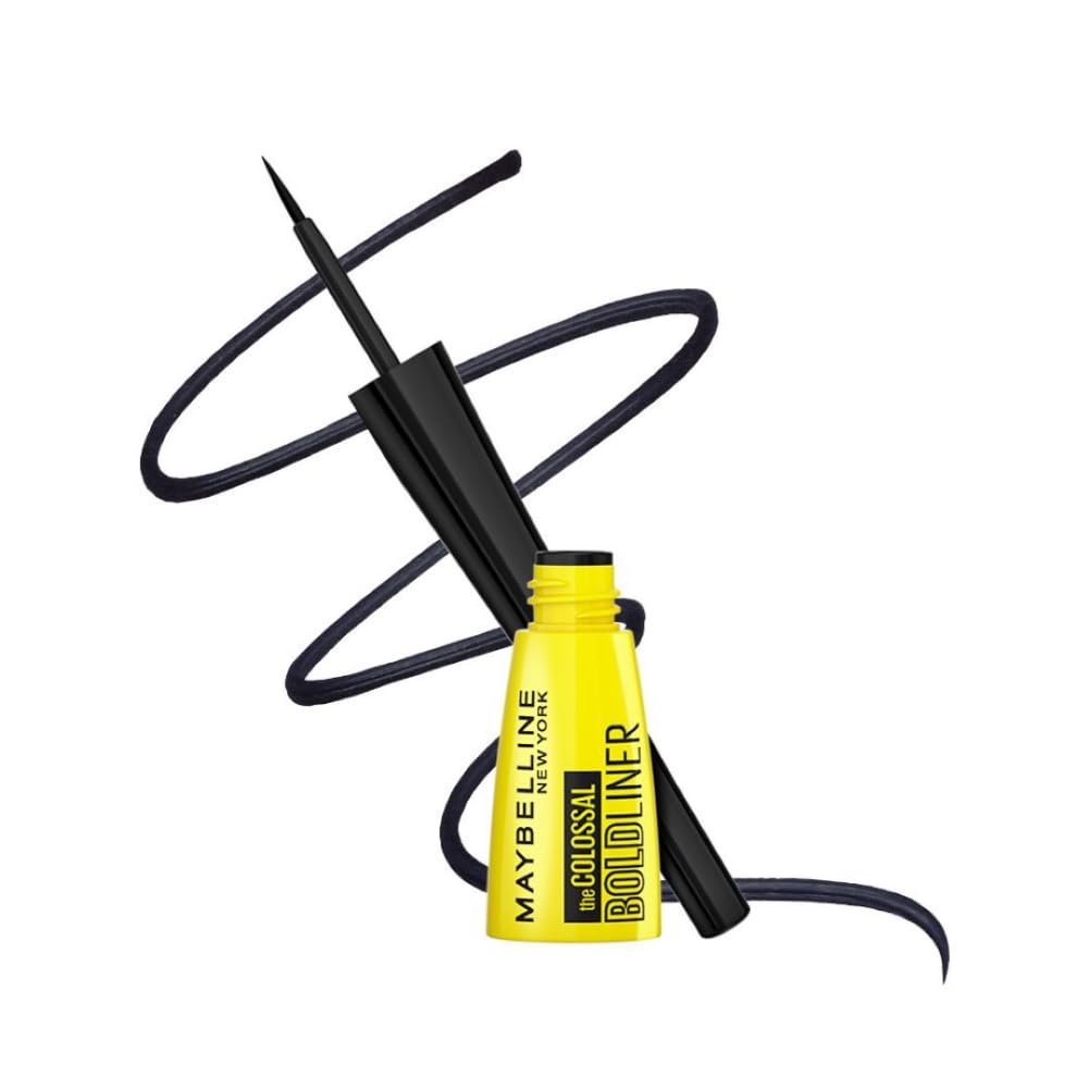 Maybelline New York Colossal Bold Liner – Black, smudge-proof and water-proof Long-lasting eyeliner. Maybelline New York Colossal Bold and dark eyeliner is for everyday use | 3ml