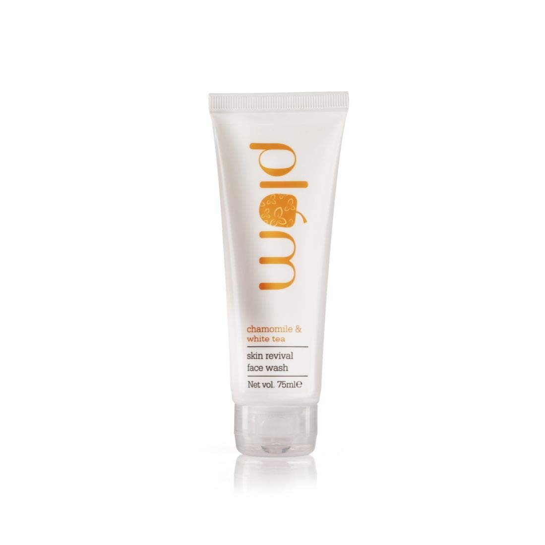 Plum Chamomile & White Tea Revival Face Wash | Mild Cleansing for Instant Glow | For Normal, Combination Skin | 100% Vegan, Cruelty Free | 75ml