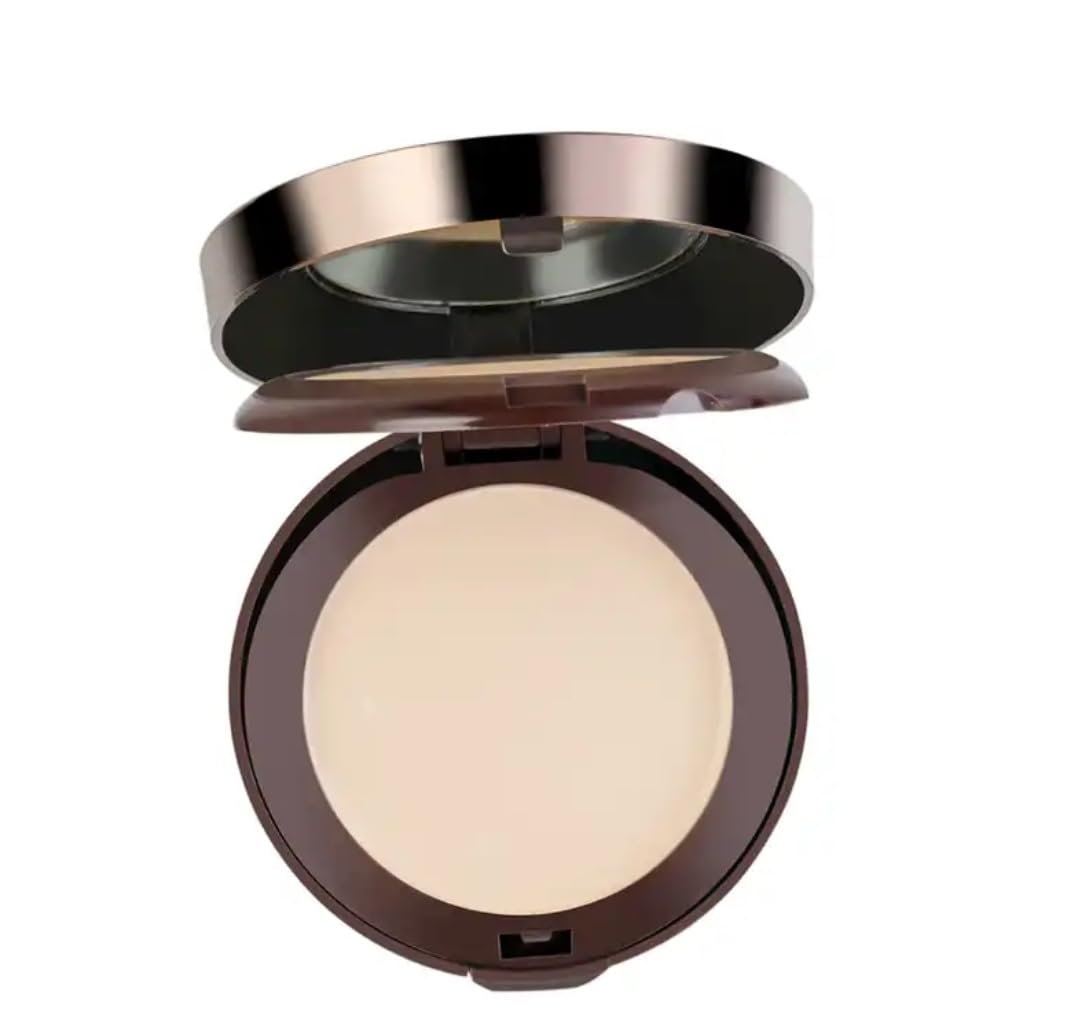 MARS 3 in 1 Airbrush Compact Powder | Matte Finish Oil Control Face Makeup | Lightweight Buildable Coverage for All Skin Types | 12g (SHADE-2) - Image 3
