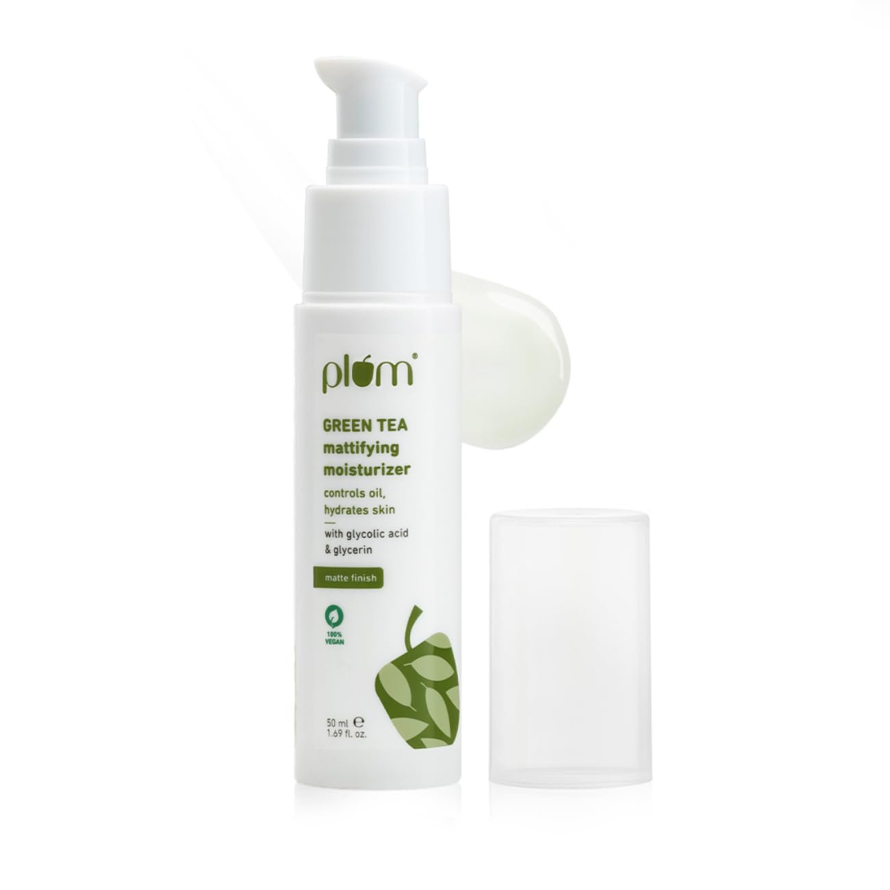 Plum Green Tea Mattifying Face Moisturizer with Glycolic acid 50ml | Controls Oil & Hydrates Skin | Non-Sticky Moisturizer for Women & Men | 50ml