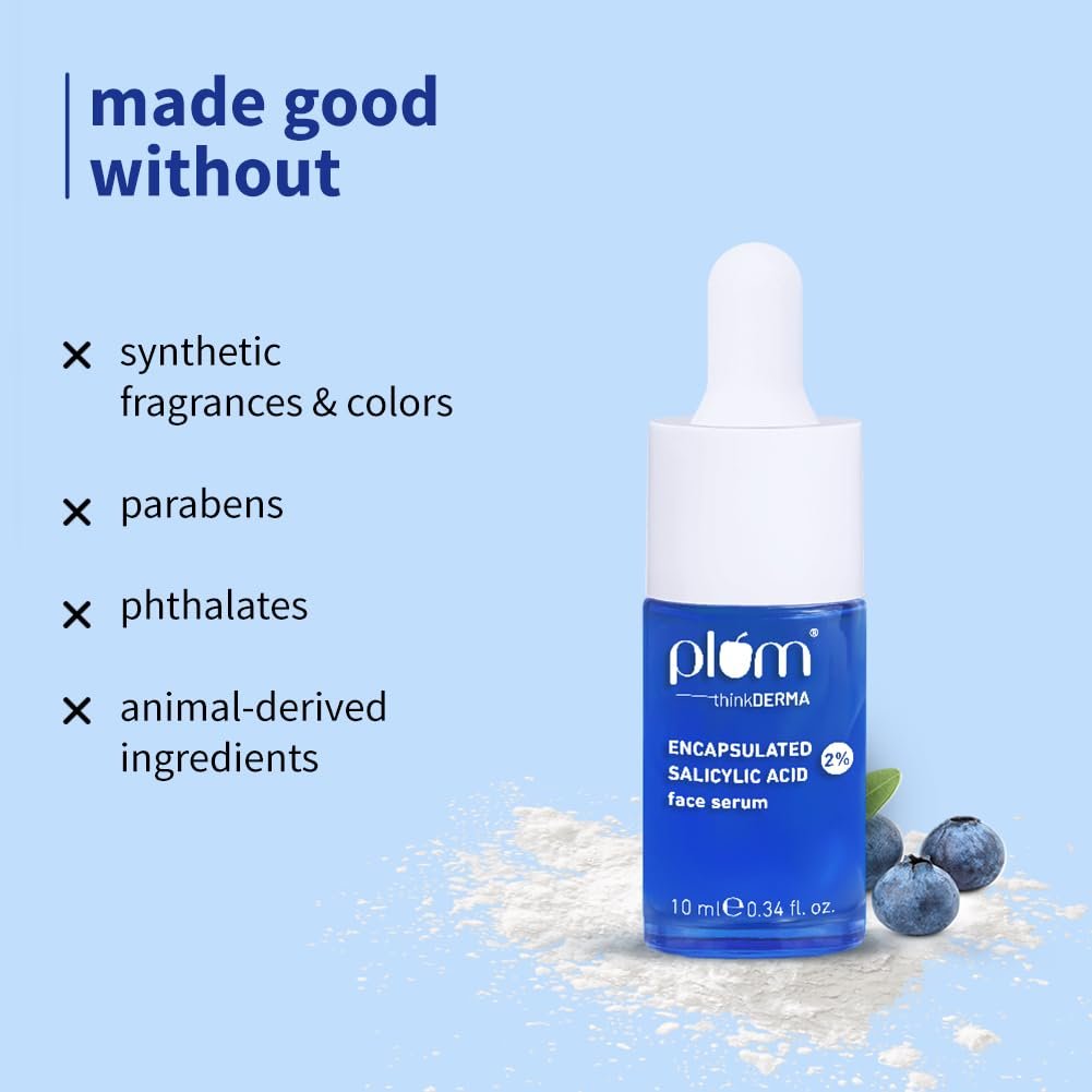 Plum 2% Encapsulated Salicylic Acid Face Serum | Fights Active Acne, Controls Oil & Soothes Inflammation | Lightweight & Quick-Absorbing Serum for Face | for All Skin Types | for Women & Men | 10ml - Image 5