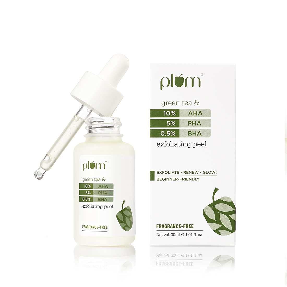 Plum 10% AHA + 5% PHA + 0.5% BHA Chemical Peel with Green Tea - Image 4