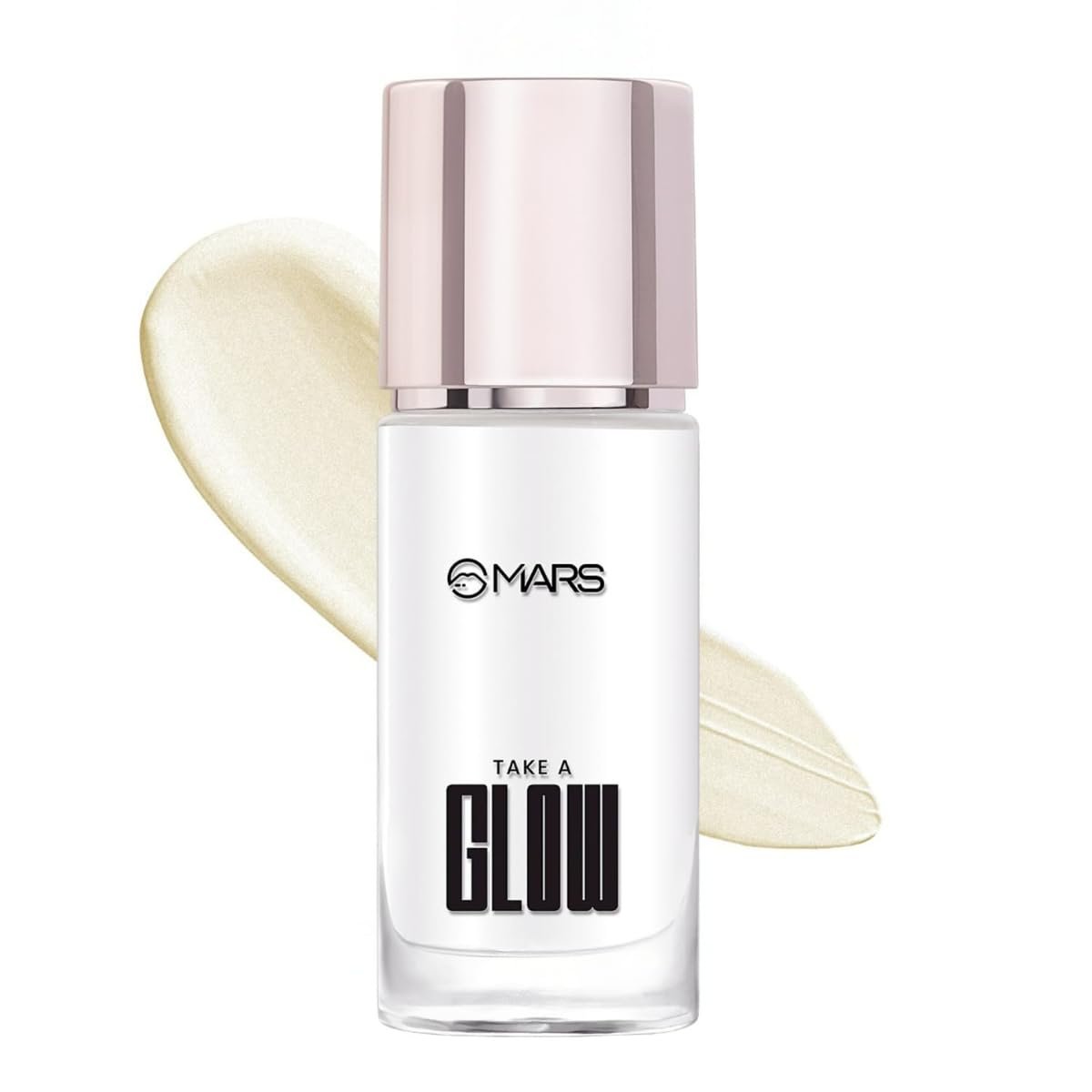 MARS Take A Glow Illuminating Primer + Strobe Cream | 3-in-1 Formula: Moisturiser, Face Primer & Highlighter | Enriched with Jojoba Oil, Madecassoside & Ectoin (30ml) (02-LIGHT BEAM)