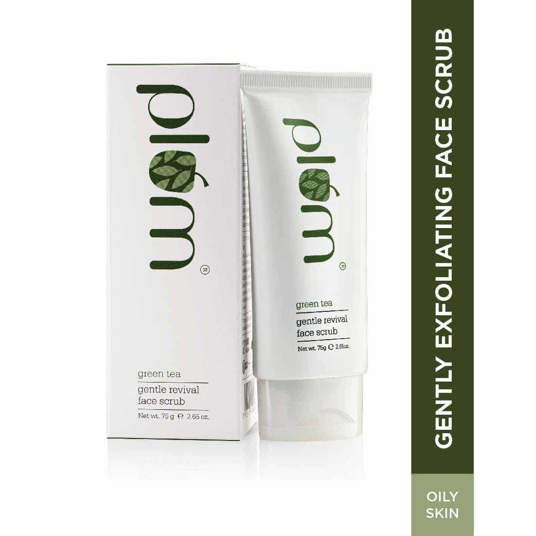 Plum Green Tea Gentle Revival Face Scrub | Blackhead Removal | Green Tea Extracts | For Oily, Acne-Prone Skin | 100% Vegan, Paraben Free | 75g - Image 5