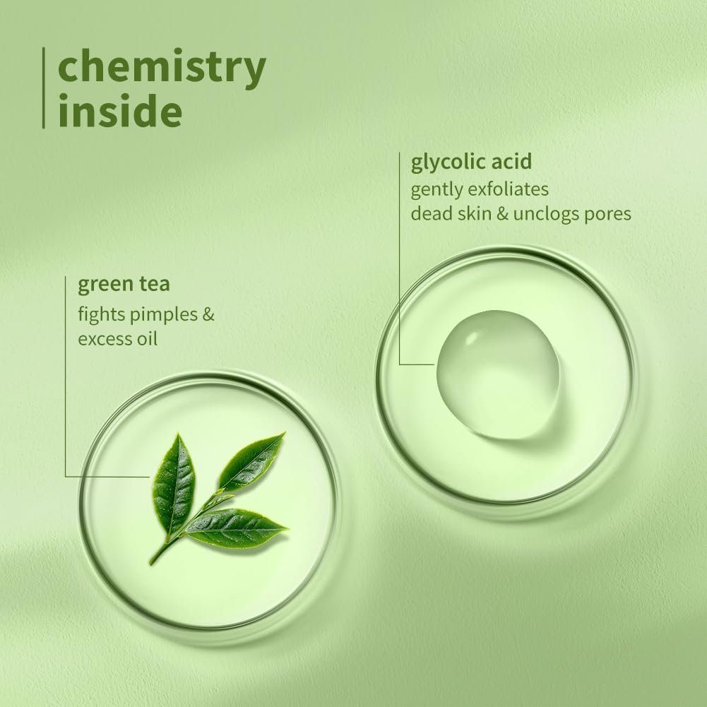 Plum Green Tea Pore Cleansing Face Wash for Oily, Acne Prone, Dry & Combination Skin | with Glycolic Acid | Fight Pimples & Control Excess Oil | Gentle Exfoliating & Non-Drying | Women & Men | 100ml - Image 4