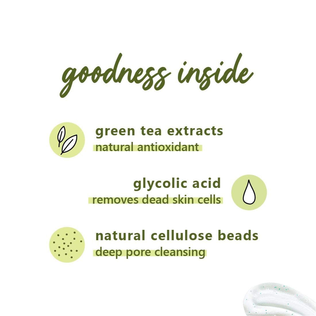 Plum Green Tea Gentle Revival Face Scrub | Blackhead Removal | Green Tea Extracts | For Oily, Acne-Prone Skin | 100% Vegan, Paraben Free | 75g - Image 3