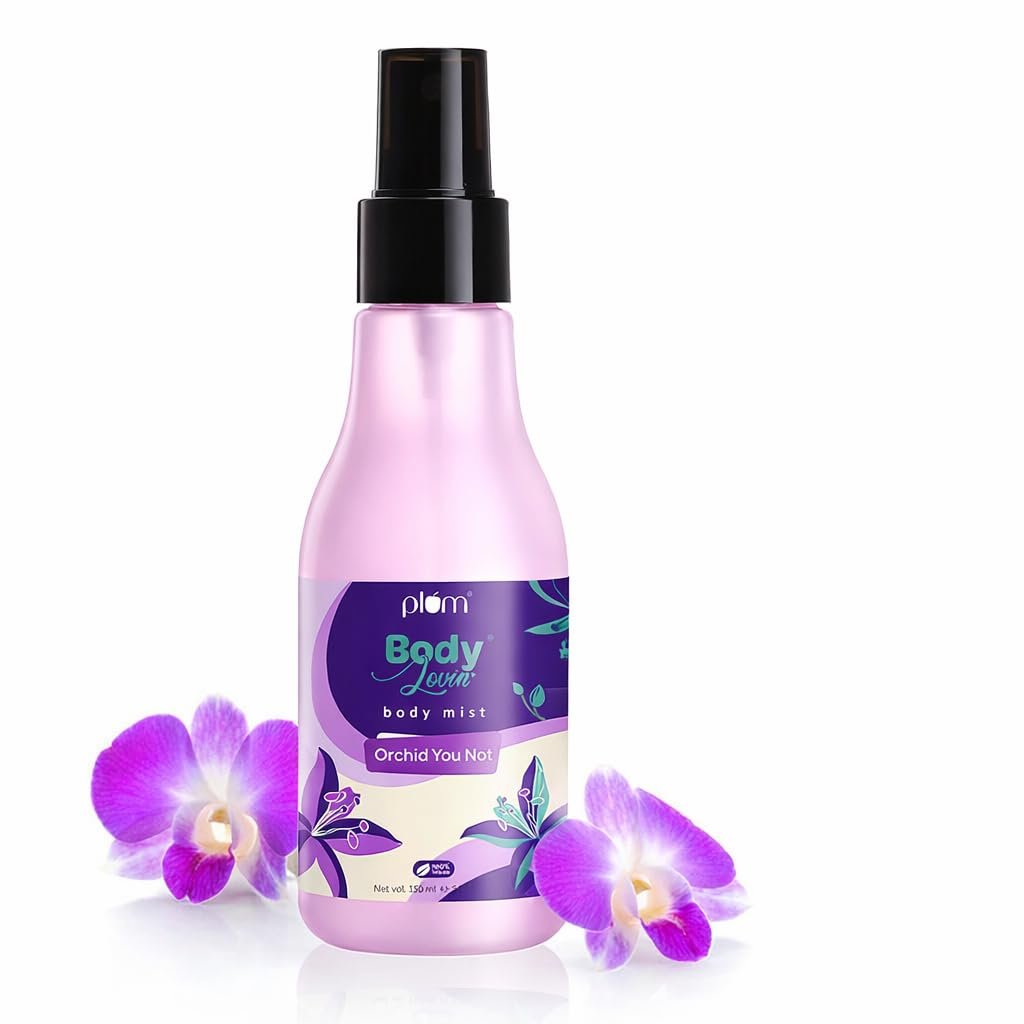 Plum BodyLovin’ Orchid-You-Not Body Mist | Long Lasting Fresh Floral Fragrance For Women With Red Apple, Freesia & Musk | High On Fun | Travel-Friendly Perfume Body Spray 150 ml
