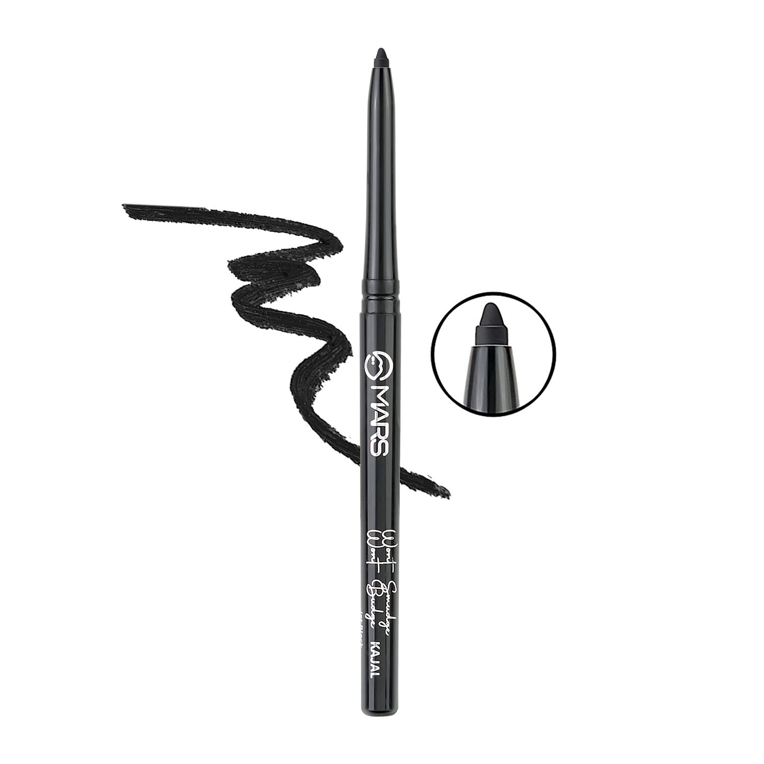 MARS won’t Smudge Long Lasting Waterproof Super Black Kajal (Jet Black, 0.35 g)