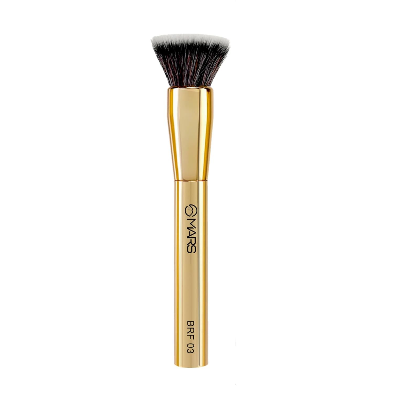 MARS Artist’s Arsenal Professional Foundation Flat make up Brush | Feather Soft Touch | Precise Synthetic Bristle | Luxe Packaging flat straight makeup brush (Golden)