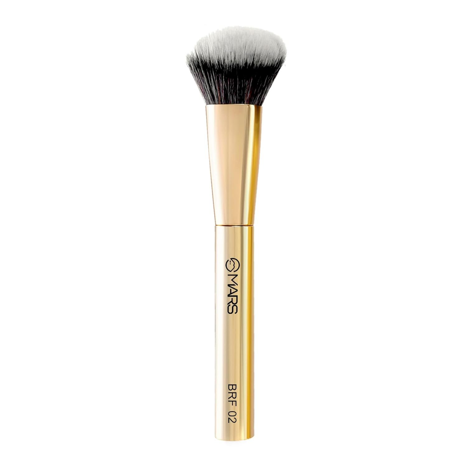 MARS Artist’s Arsenal Professional Bronzer Makeup Brush for Face & Cheeks | Feather Soft Touch & High Density | Precise Synthetic Bristle | Luxe Packaging makeup brush (Golden)
