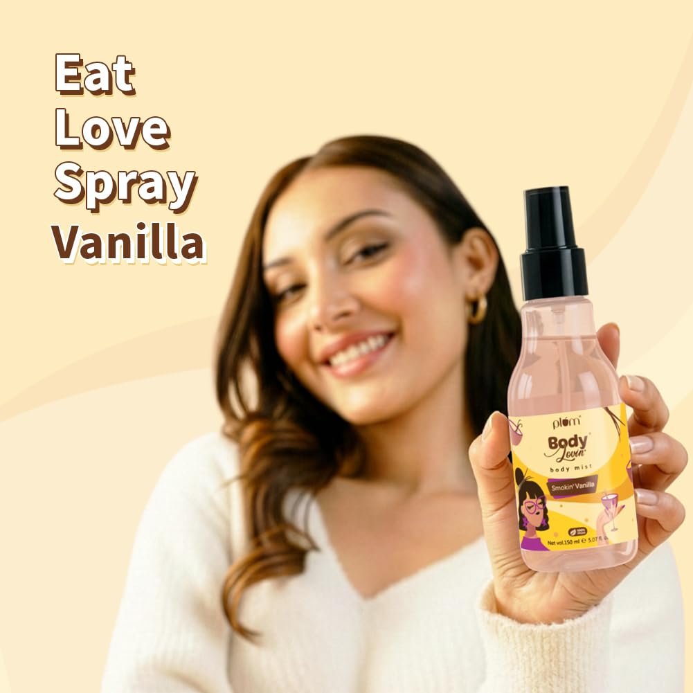 Plum BodyLovin' Smokin' Vanilla Body Mist | Long Lasting Spicy Fragrance for Women & Men With Honeysuckle, Musk | High on Fun | Travel-Friendly Perfume Spray 150 ml - Image 2