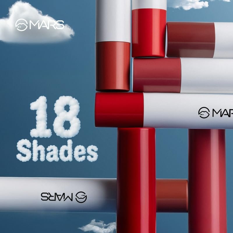 MARS Cloud Kiss Germany Formula Matte Lip Crayon (1.8gm) (16-STRAWBERRY SKIES) | Infused with Corn & Rice Starch | 8+ Hr Long-Lasting | Feather-Light Texture | Full Coverage - Image 5