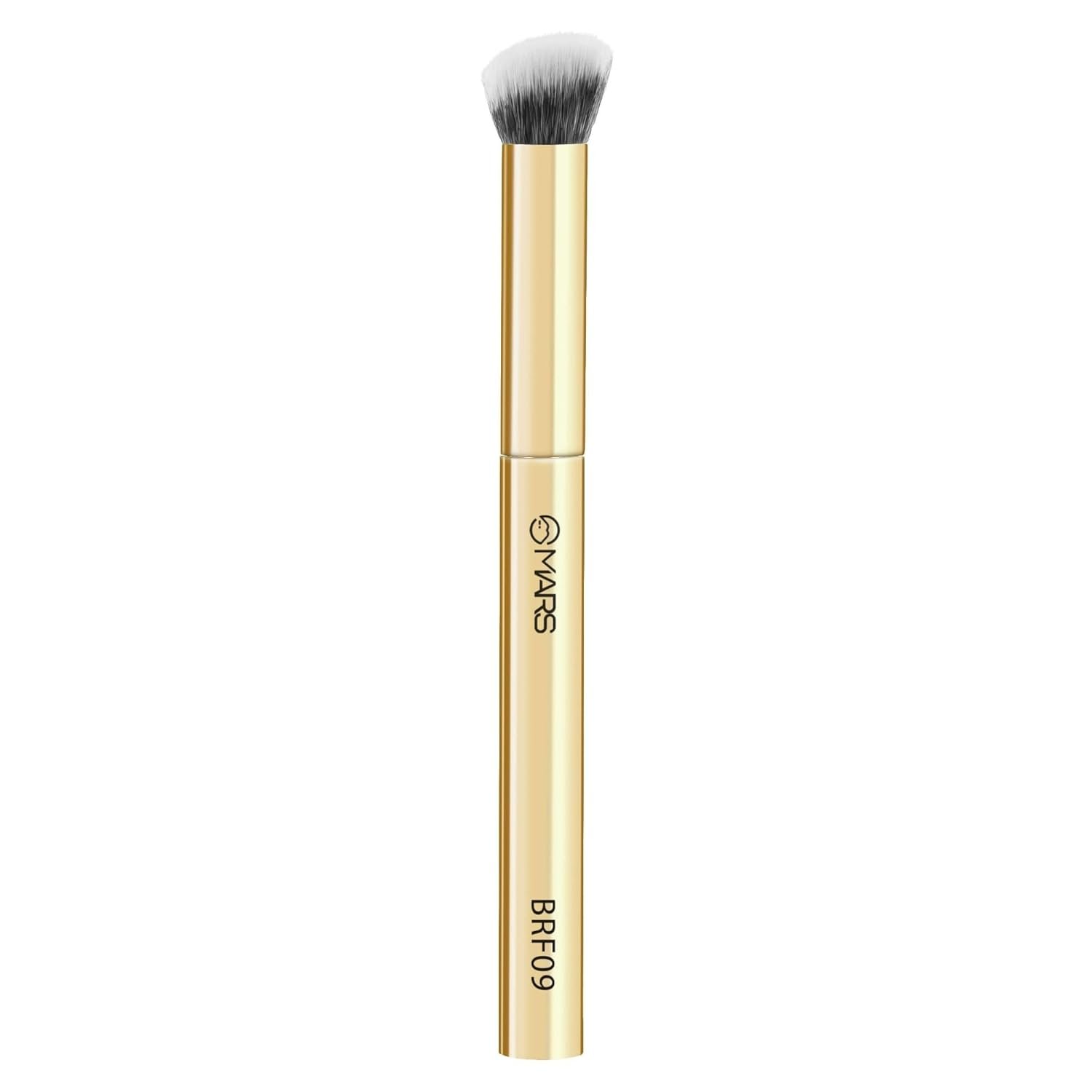 Artist’s Arsenal Angular Buffing Brush | Precision Contouring & Blending | Soft Synthetic Bristles | Versatile Function | Ergonomic Handle for Effortless Application | Luxe Packaging (Golden)