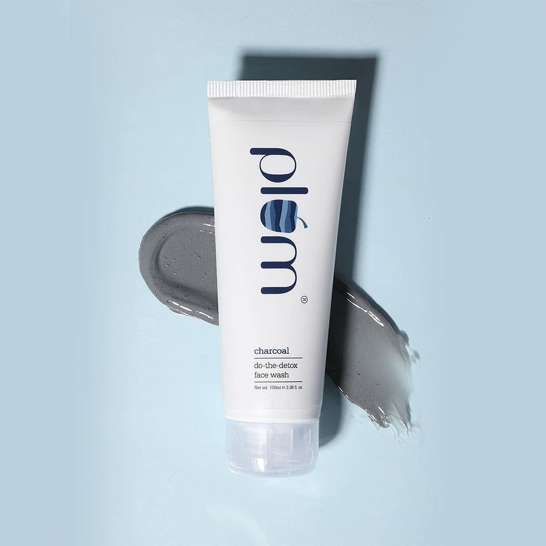 Plum Charcoal Face Wash | With Activated Charcoal & Kaolin Clay for Deep Pore Cleansing | For All Skin Types | For Purified, Bright & Smooth Skin | 100% Sulphate-Free | 100 ml