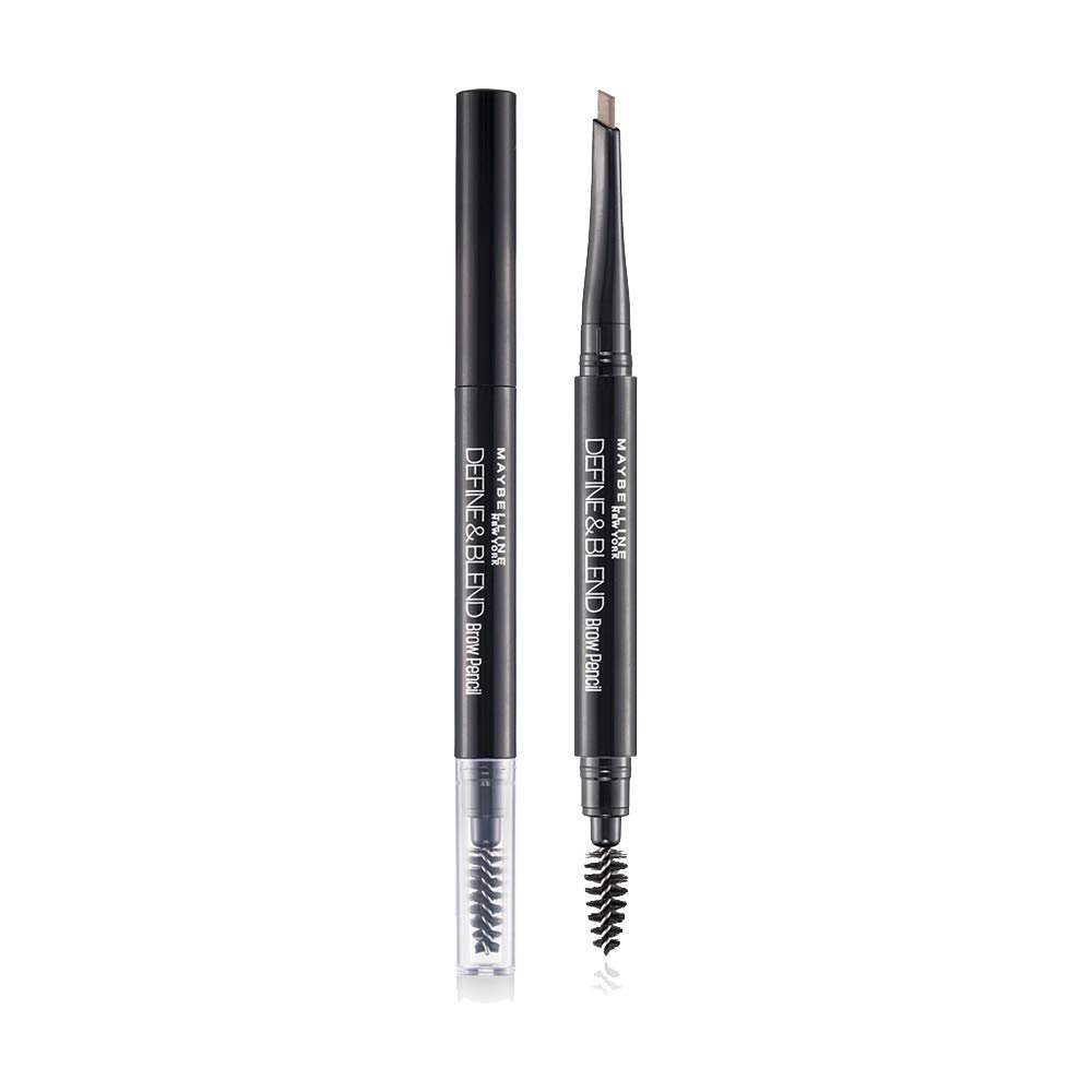 Maybelline New York Define and Blend Brow Pencil for Perfect Brows, Precise Defining Tip, Define and Blend Brow Pencil is Compact and Easy to Use Eyebrow Pencil – Grey Brown|0.16gm