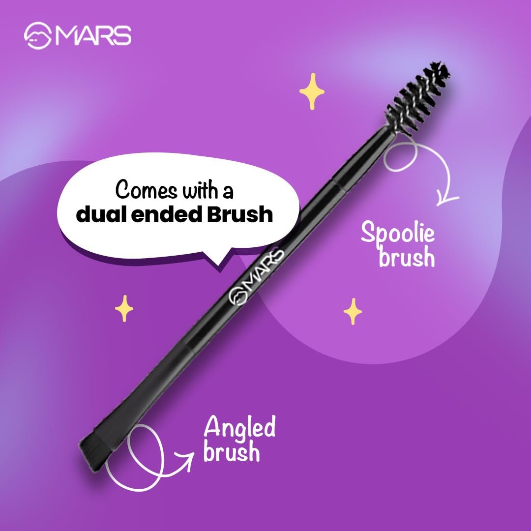 MARS Eyelove Multi Pods Gel Eyeliner & Eyebrow Powder With Dual Ended Brush | Smudge Proof & Water Proof | Long Lasting | Rich Pigmentation | Inbuilt Mirror for Touch-up (3.5gm) (Black) - Image 4